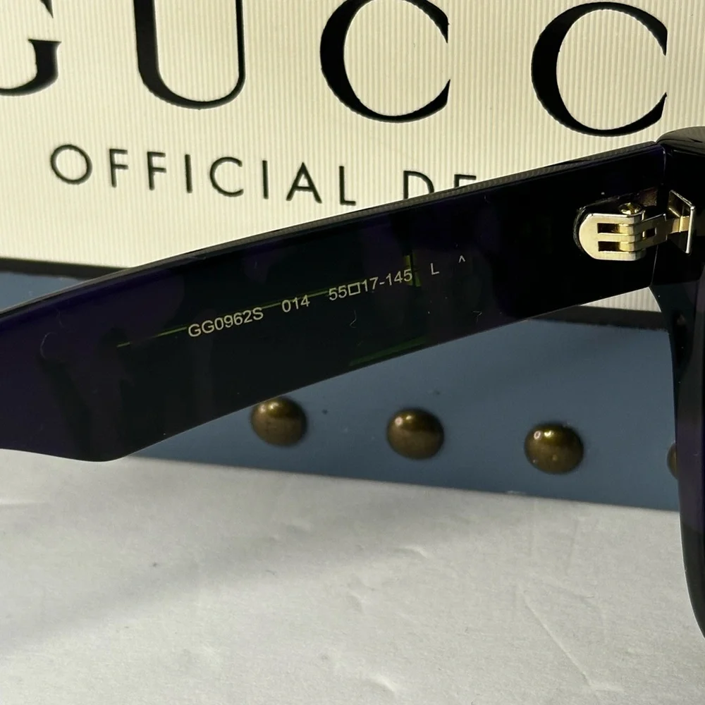 Gucci Men's GG0962Sm Acetate Rectangle Sunglasses